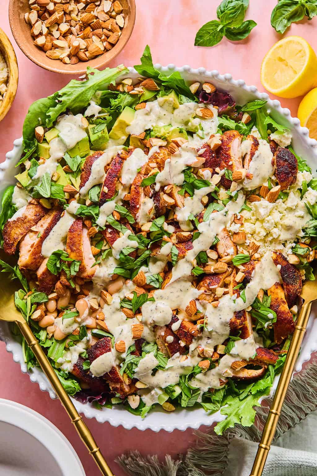 Defy Basic: Creamy Pesto Chicken Salad with Feta & Avocado