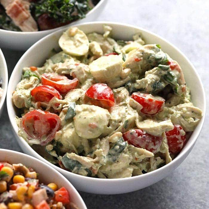 Healthy Creamy Pesto Chicken Salad: Protein-Packed & Quick